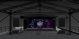 3D Rooftop party place night club Bar Restaurant VIP