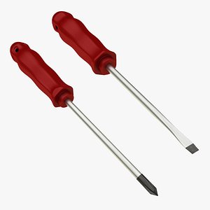 3D screwdriver screw driver model