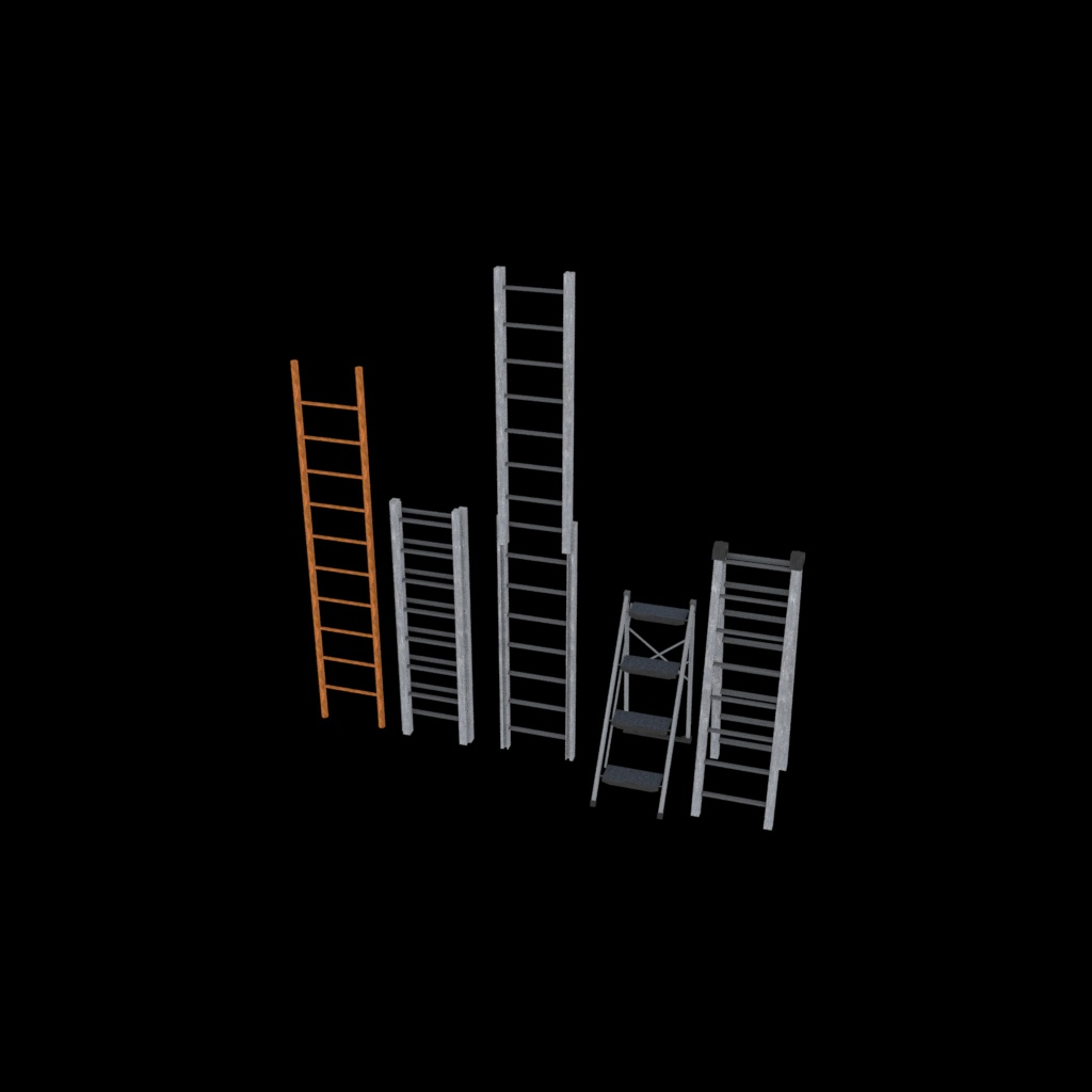 ladders wood metal 3ds free