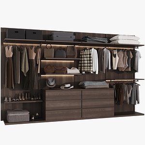 3D model Wardrobe with filling 54
