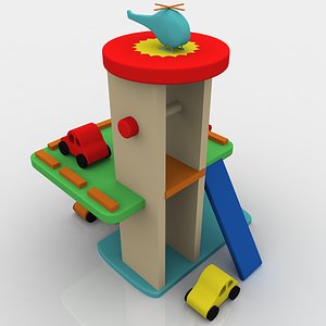 toy car garage 3d obj