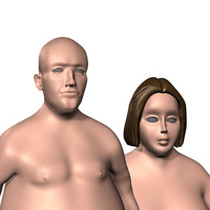 Overweight Man and Woman