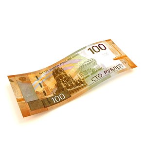 3D model 100 Russian Roubles Banknote