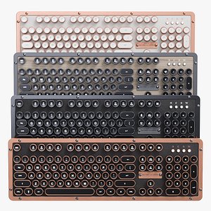 vintage computer keyboard azio 3D model