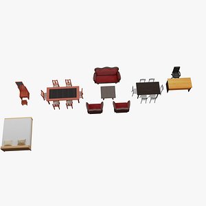 3D furniture pack model