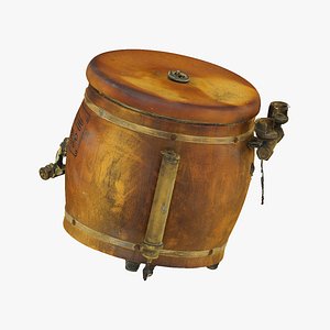 Wooden Beer Keg Raw Scanned