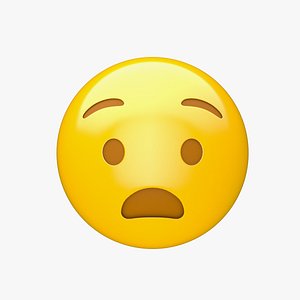 3D Apple Anguished Face model