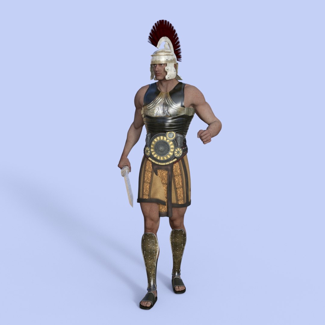 Gladiator Rigged Model - TurboSquid 2093645