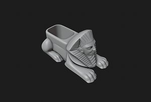 Egyptian Sphinx Planter - Pen Holder 3D model