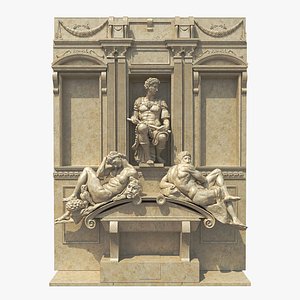 3d model of tomb giuliano medici statue