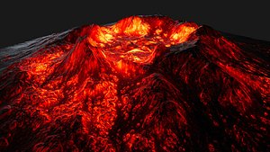 volcano 3D model