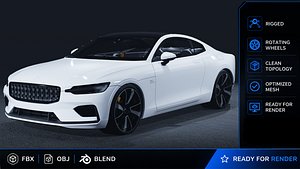 3D 2020 Polestar 1 3D Model  Electric Performance Grand Tourer model