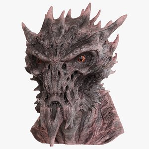 3D Demon Creature Head