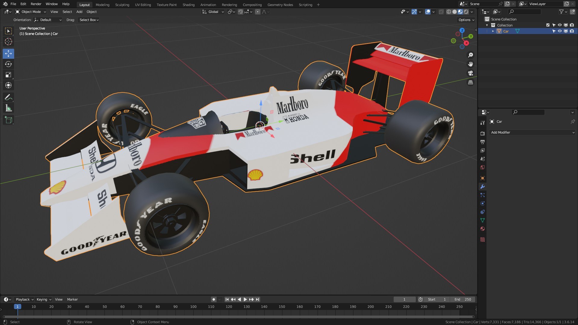 3D F1 Racing Car - TurboSquid 2374809