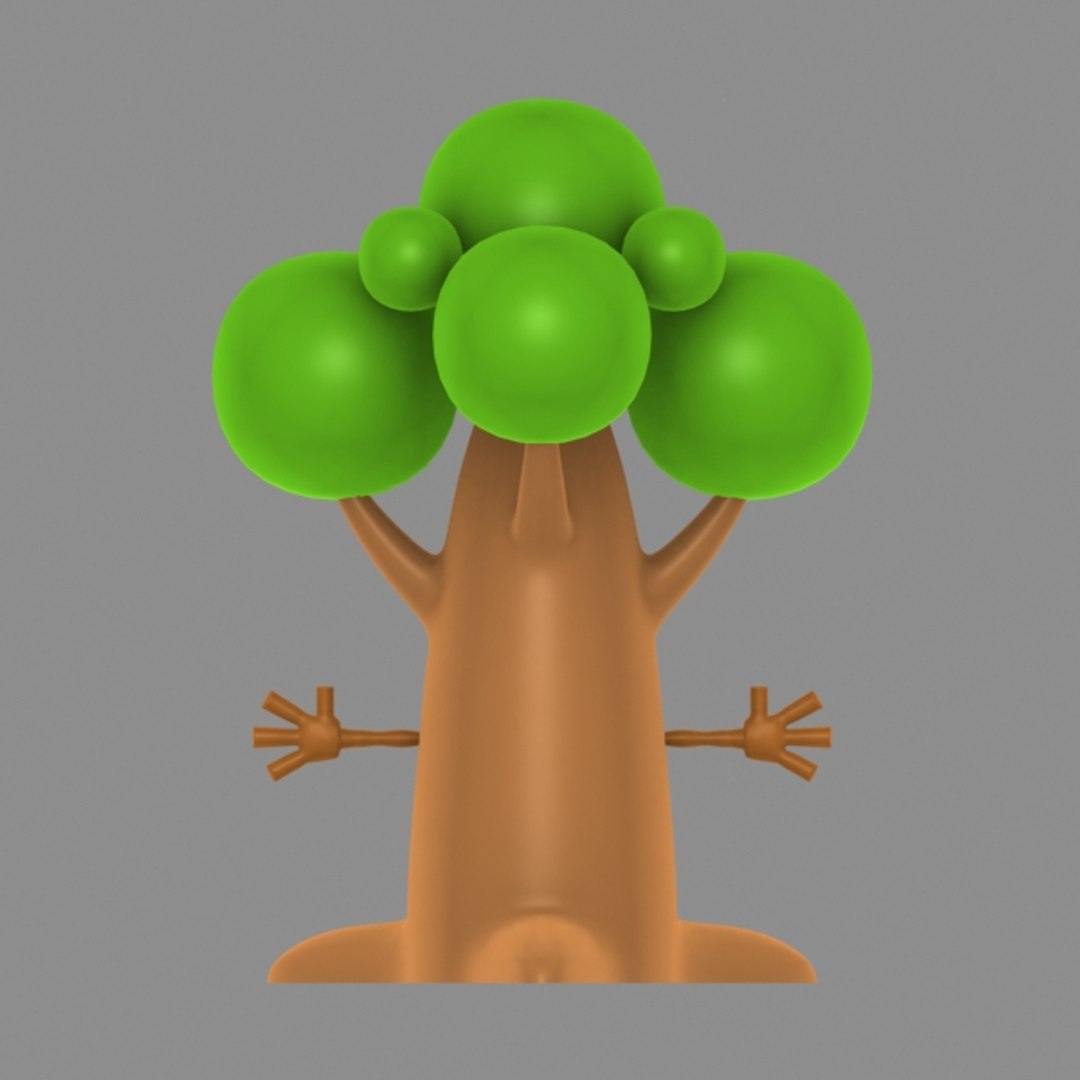 cartoon tree 3d max