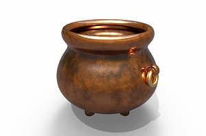 3D model witch cauldron