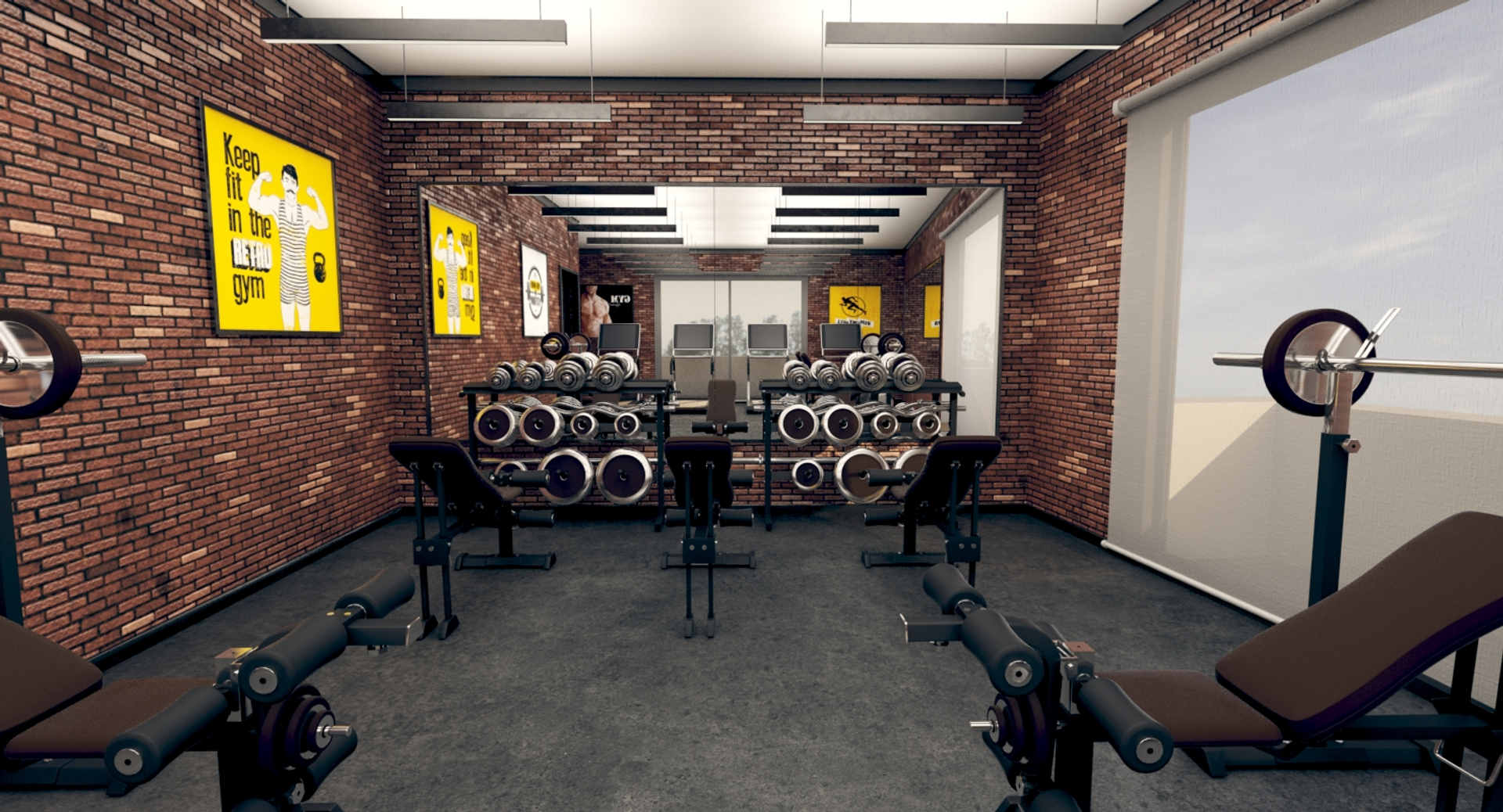 3D Gym Interior - TurboSquid 1310832