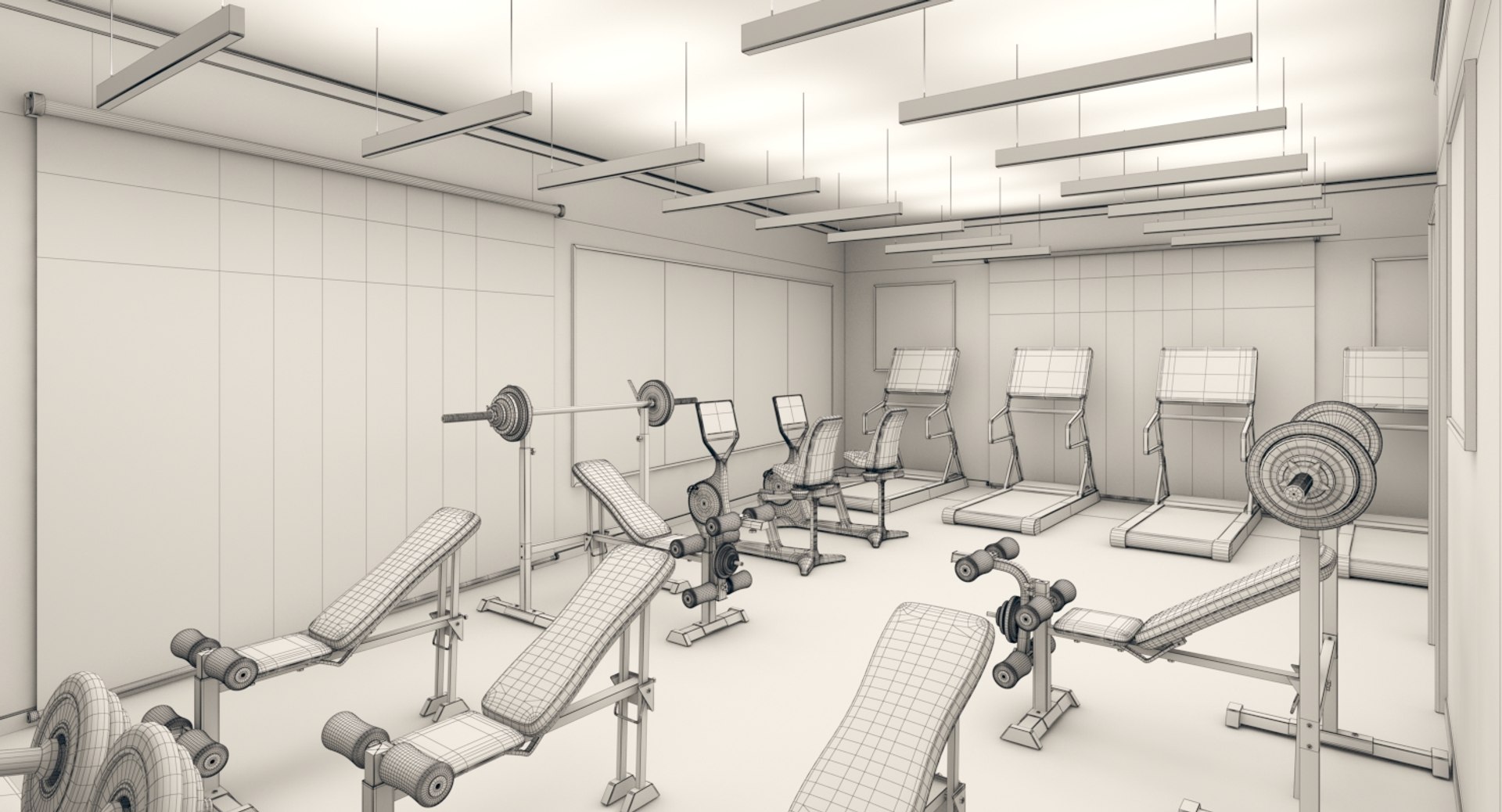 3D Gym Interior - TurboSquid 1310832