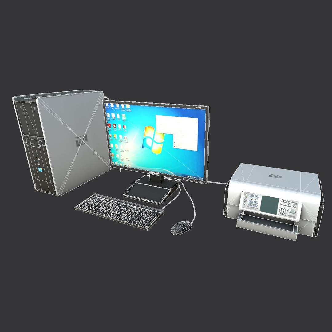 Desktop Computer 3D - TurboSquid 1350289