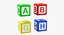 Alphabet Blocks - Letters And Numbers 3D-Modell