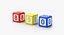 Alphabet Blocks - Letters And Numbers 3D-Modell