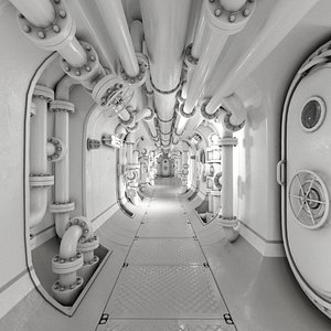 submarine corridor 3D model