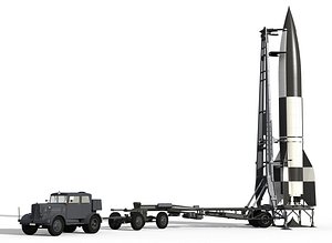 WW2 A-4V-2 Rocket with Meillerwagen and Hanomag SS100 Tractor 1944