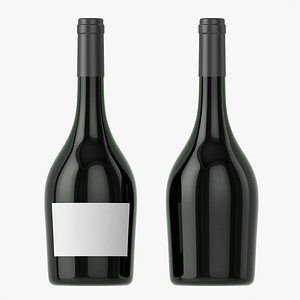 3D Wine bottle mockup 12