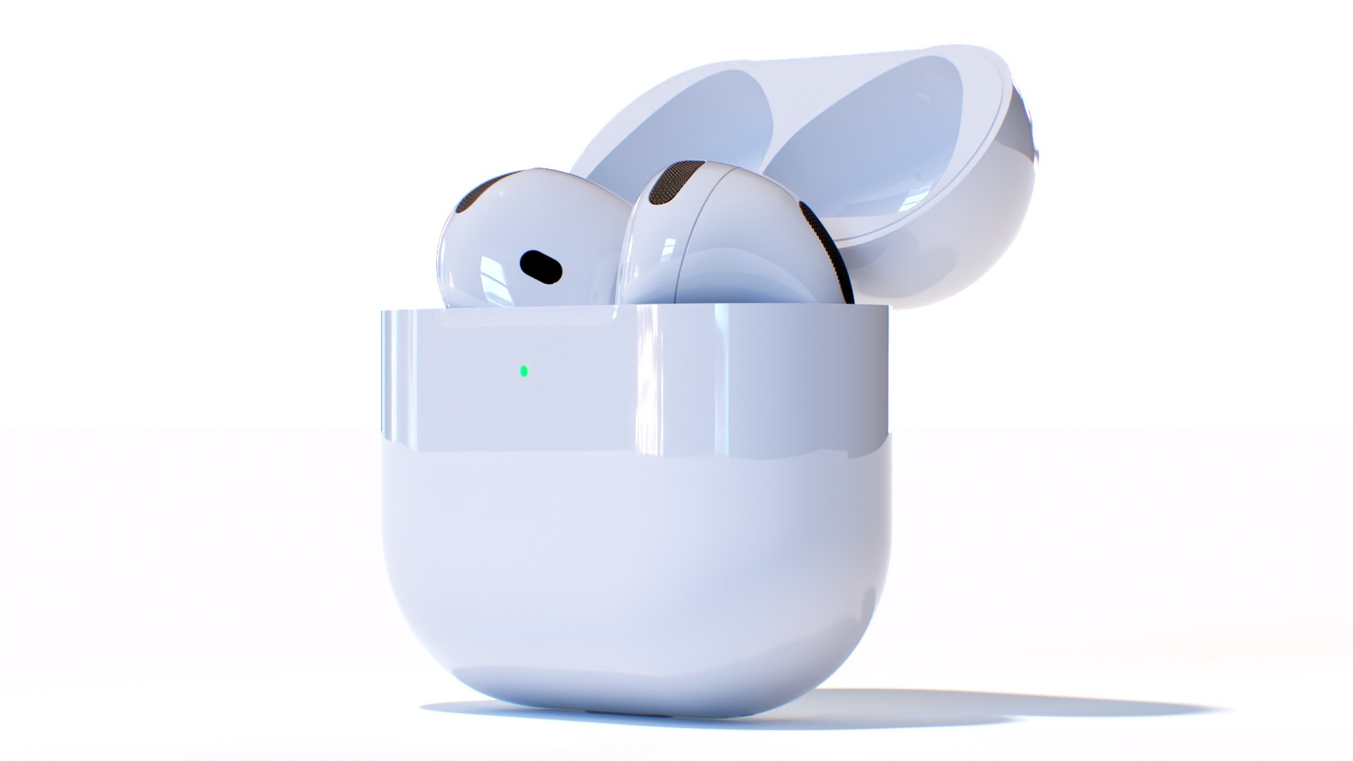 Apple AirPods 4th generation 本体 顔イラスト付き AirPods 4th Generation with Active Noise Cancelling