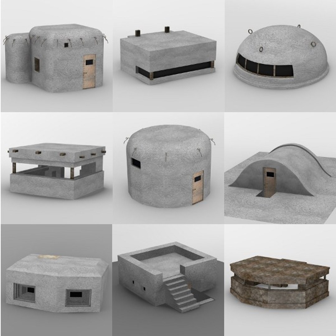 Bunkers Military 3d Model