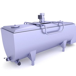 Steel Milk Cooling Tank  10 3D