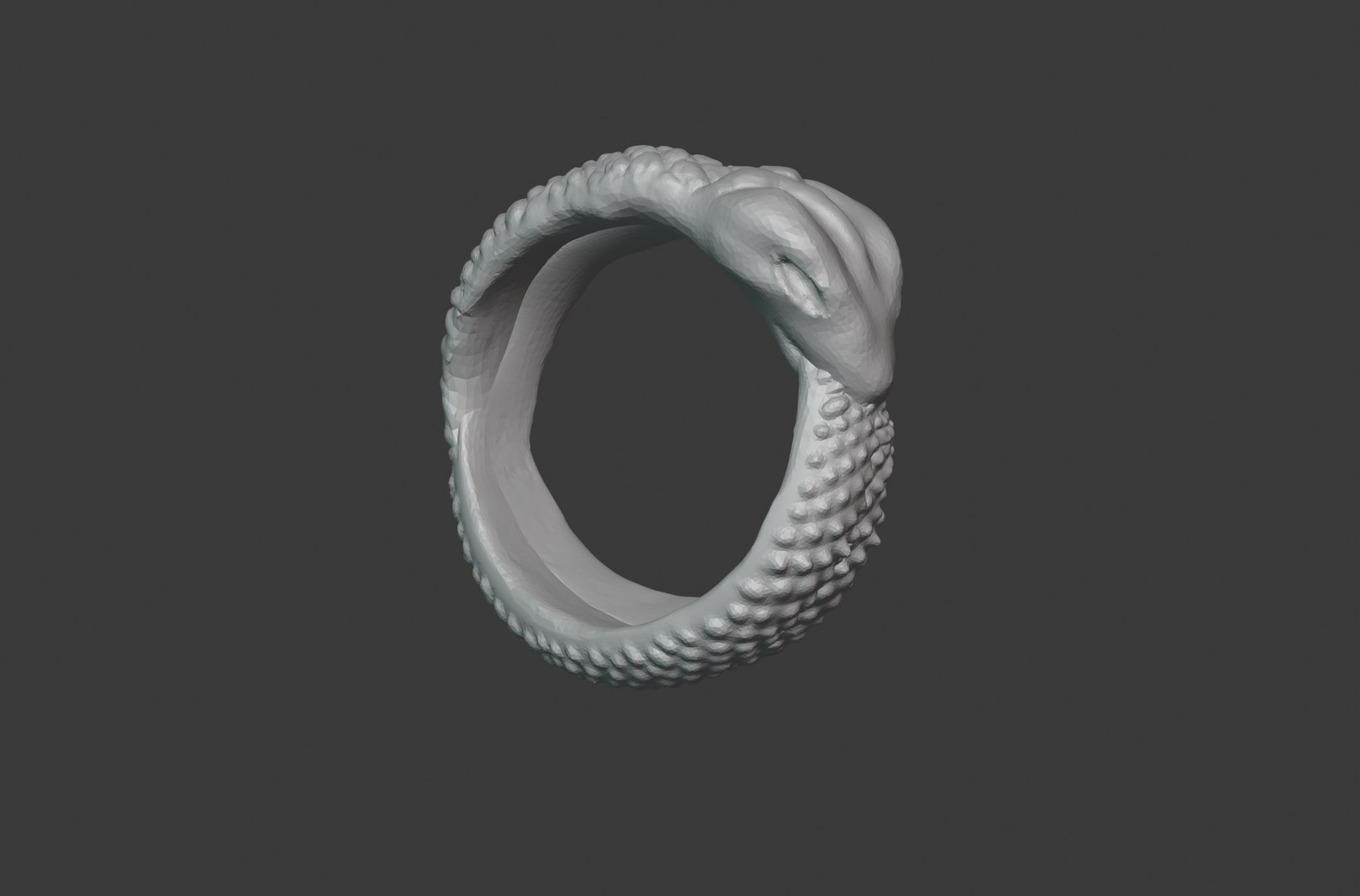 3D Snake Eating Tail Ring - TurboSquid 1492226