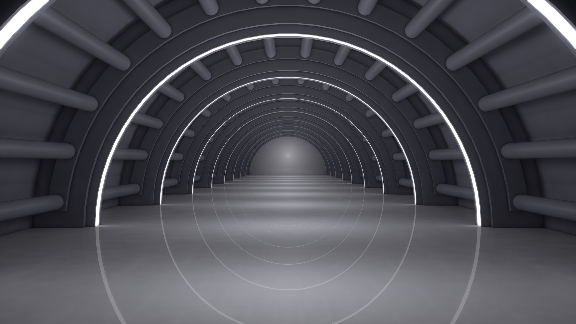 3d Sci Fi Tunnel Model - Turbosquid 2148349