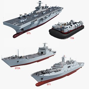 3D model Chinese Navy warships Collection