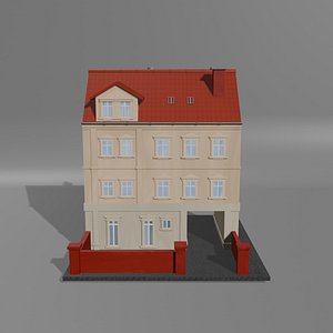 3D Stylized Apartment Building Game Asset