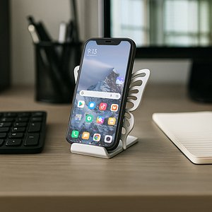 Butterfly Phone Stand 3D Printed Desk Accessory 3D print model 3D model