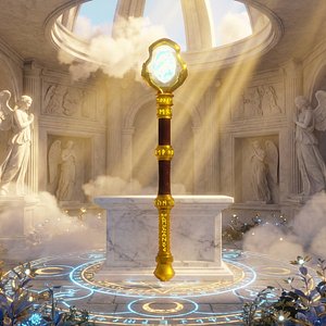 Legendary Runic Battle Staff - RunicKeeper - 5 Elemental Skins PBR model