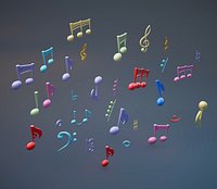 Music notes cartoon