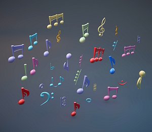 Music notes cartoon