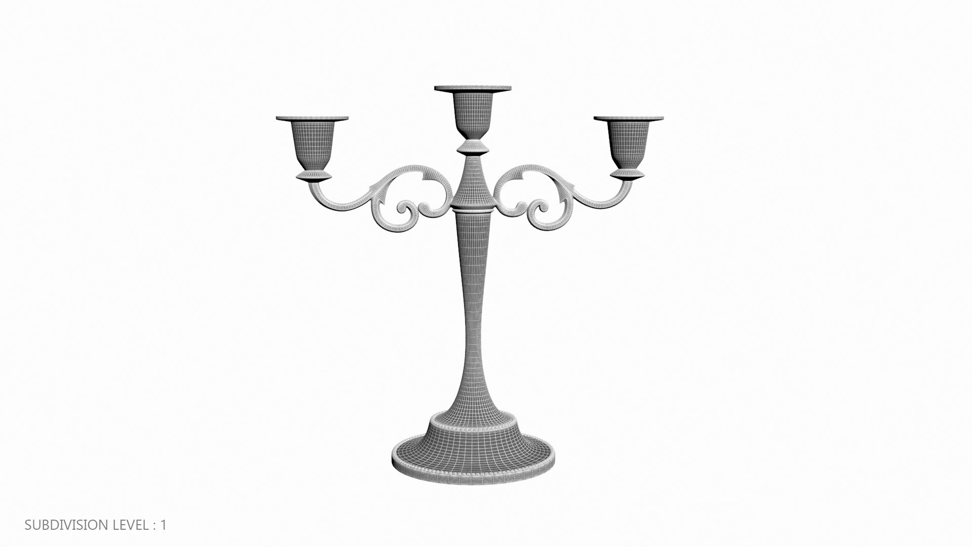 3D Model Brass Candlestick TurboSquid 1494014