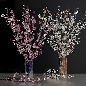 Cherry Blossom Sakura Dogwood Flower Branch Decorative Vases