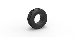 Diecast offroad tire 28 Scale 1 to 25 3D model