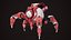 3D Sci-Fi Walker Robot Rigged Lowpoly PBR model