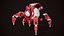 3D Sci-Fi Walker Robot Rigged Lowpoly PBR model