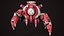3D Sci-Fi Walker Robot Rigged Lowpoly PBR model