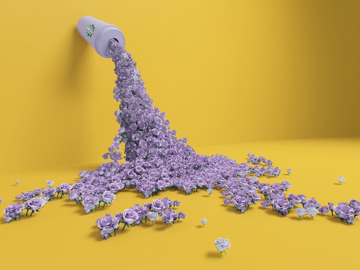 Modern Waterfall Flower Display Waterfall Flower Sea Decoration Coffee