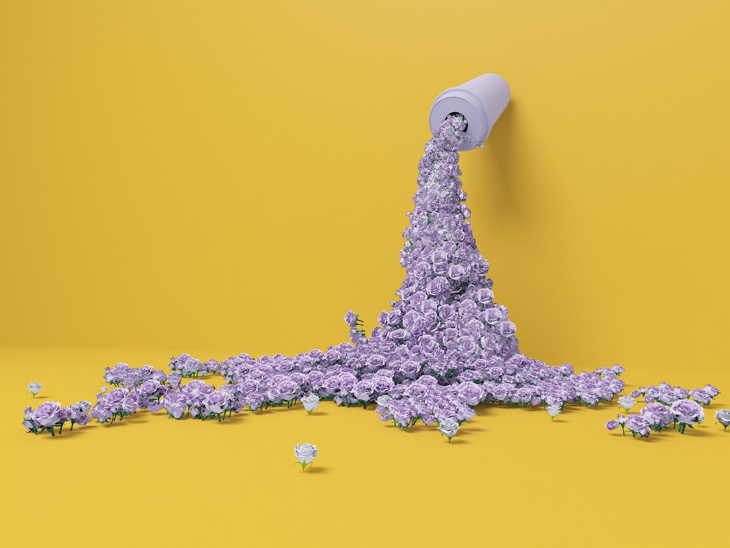 Modern Waterfall Flower Display Waterfall Flower Sea Decoration Coffee