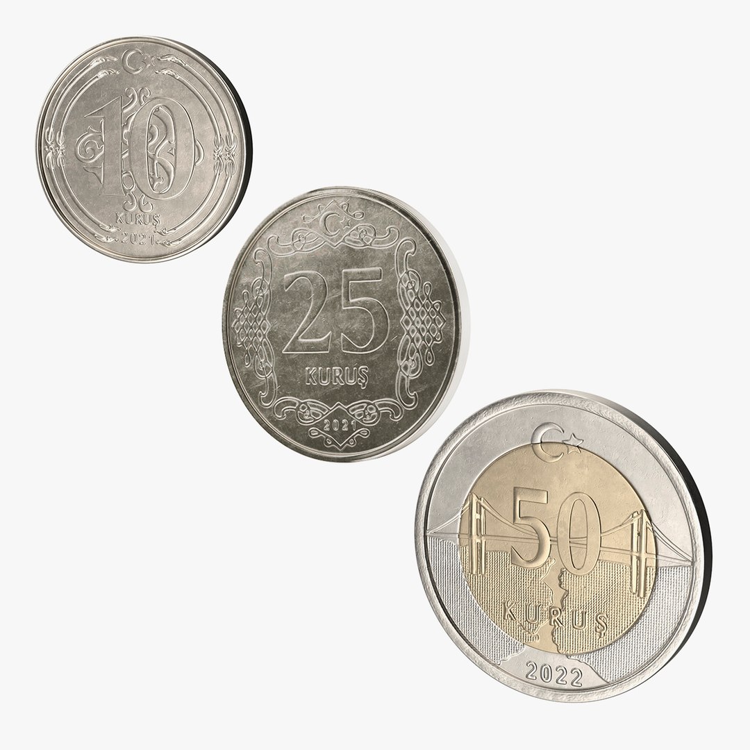 Turkey Coins Collection 2 3D model preview