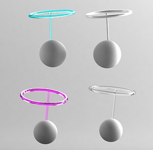 halo glass plastic 3d model