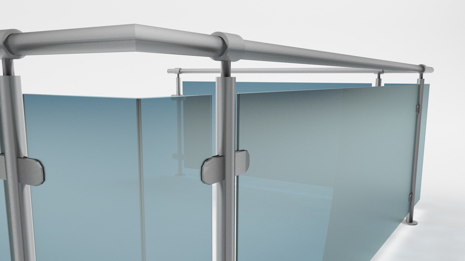 3D Glass Railings - TurboSquid 2092647